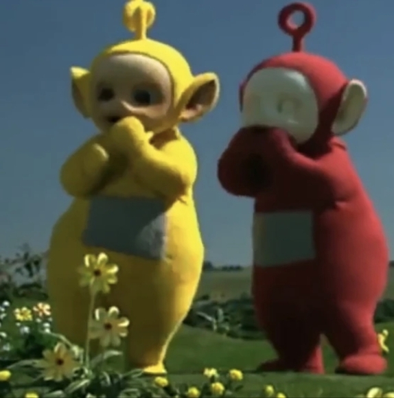 Teletubbies Keychain Backpack 4” Plush Clip Laa Laa & Po - Picture 1 of 6